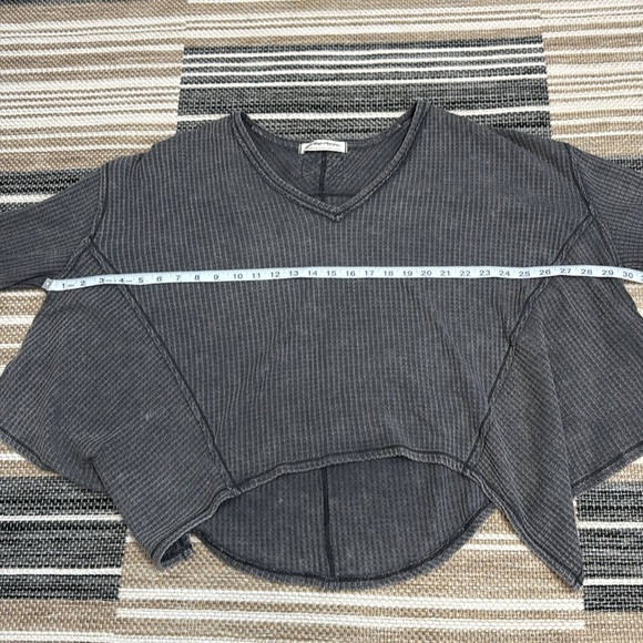 Free People We The Free Coraline Thermal Classic Waffle Knit Relaxed Fit Size XS - Picture 12 of 13